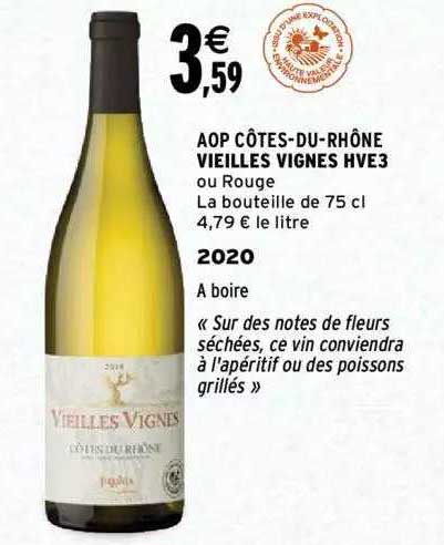 aop côtes-du-rhône vieilles vignes hve3 2020
