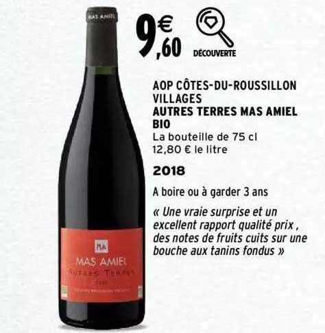 aop côtes-du-roussillon villages autres terres mas amiel bio