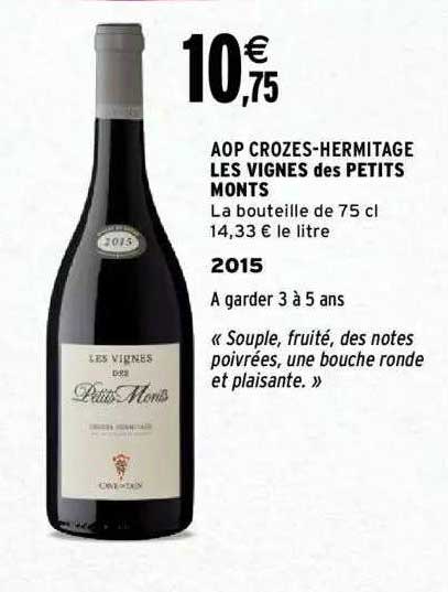 aop crozes-hermitage les vignes des petits monts 2015
