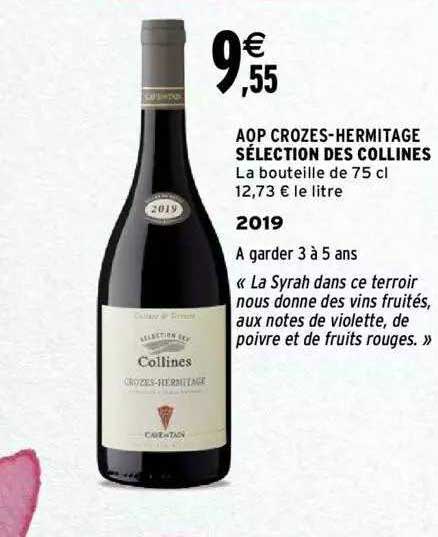 aop crozes-hermitage sélection des collines 2019