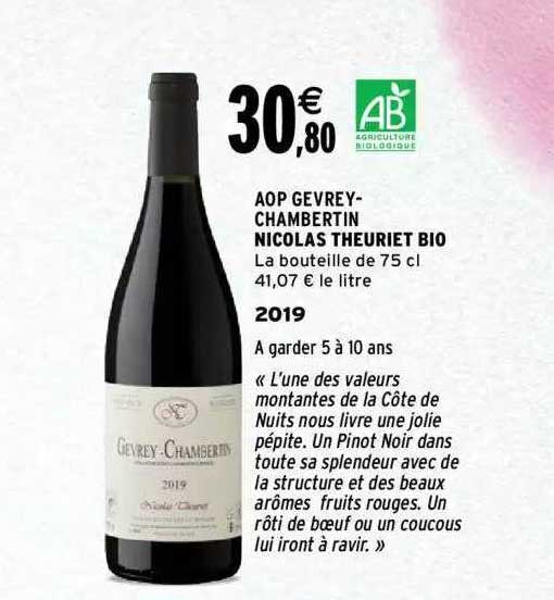 aop gevrey-chambertin nicolas theuriet bio 2019