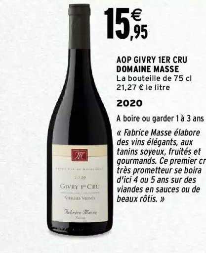 aop givry 1er cru domaine masse 2020