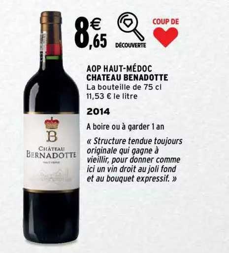 aop haut-médoc château benadotte 2014