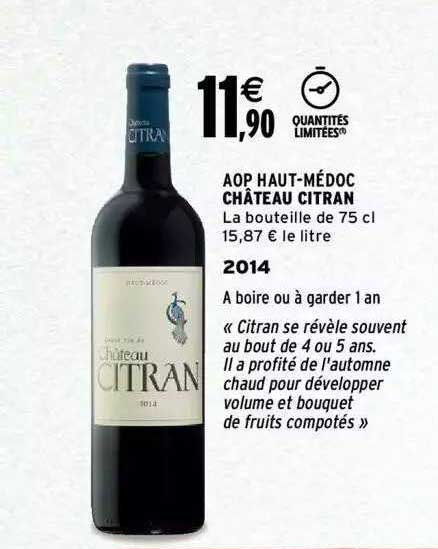 aop haut-médoc château citran 2014