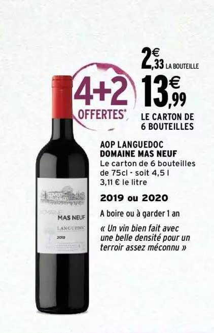 aop languedoc domaine mas neuf 2019 ou 2020