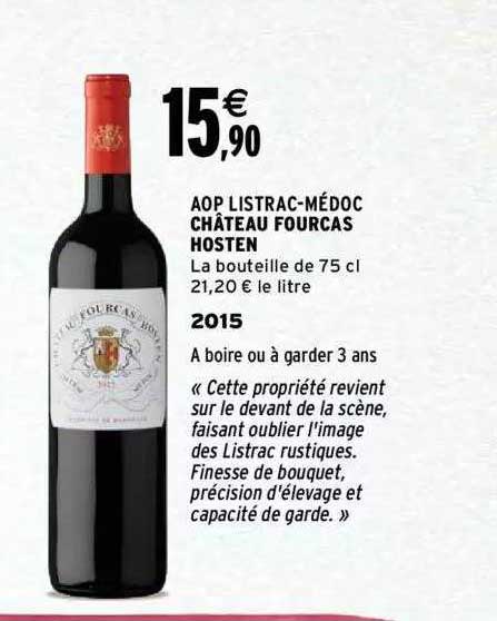 aop listrac-médoc château fourcas hosten 2015