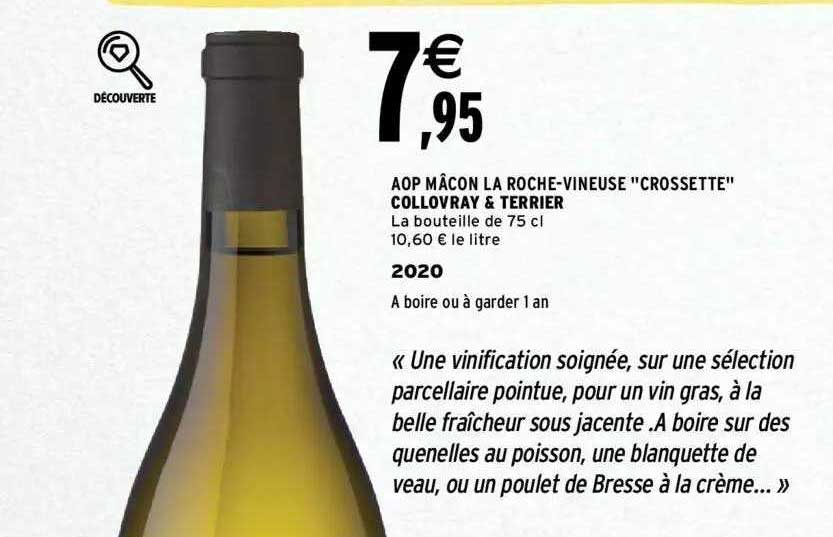aop mâcon la roche-vineuse "crossette" collovray & terrier 2020