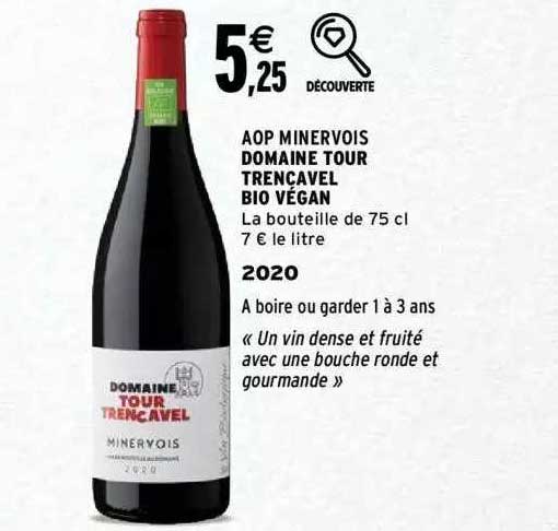 aop minervois domaine tour trençavel bio végan 2020