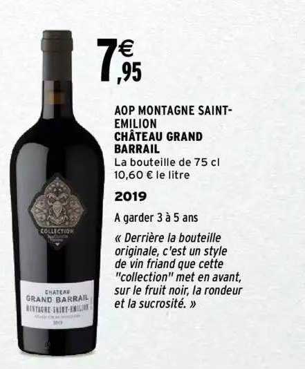 aop montagne saint-émilion château grand barrail 2019