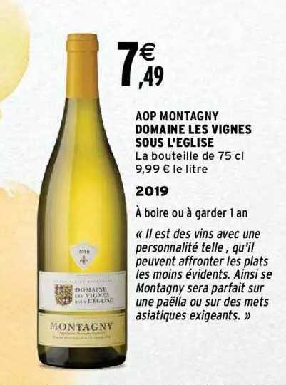aop montagny domaine les vignes sous l'église 2019