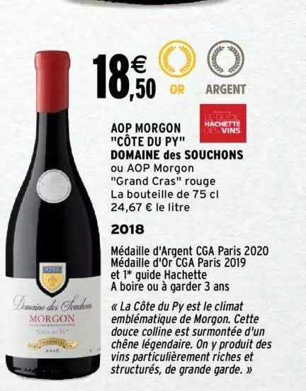 Aop Morgon "côte Du Py" Domaine Des Souchons 2018