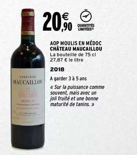 aop moulis en médoc château maucaillou 2018