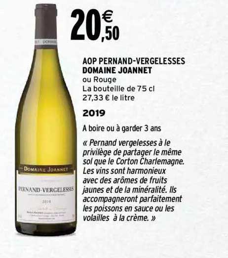 aop pernand-vergelesses domaine joannet 2019