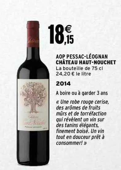 aop pessac-léognan château haut-nouchet 2014