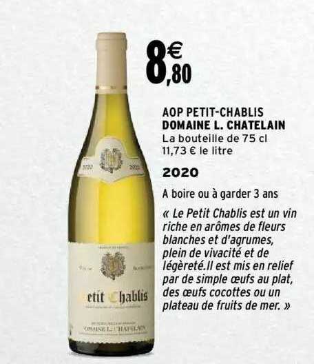 aop petit-chablis domaine l. chatelain 2020