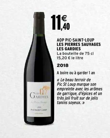 aop pic-saint-loup les pierres sauvages les gardies 2018