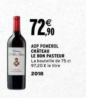 aop pomerol château le bon pasteur 2018