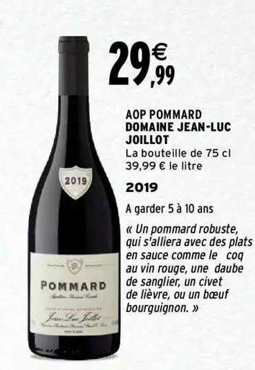 aop pommard domaine jean-luc joillot 2019