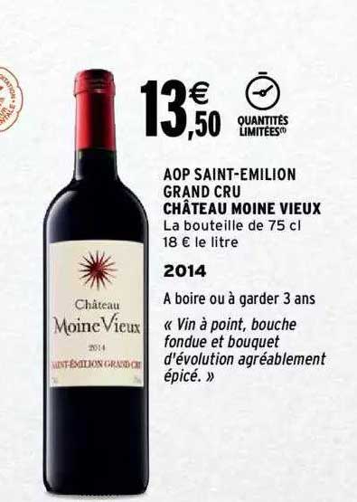 aop saint-émilion grand cru château moine vieux 2014