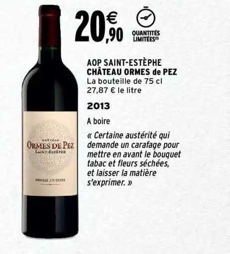 aop saint-estèphe château ormes de pez 2013