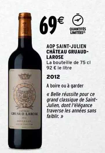 aop saint-julien château gruaud-larose 2012