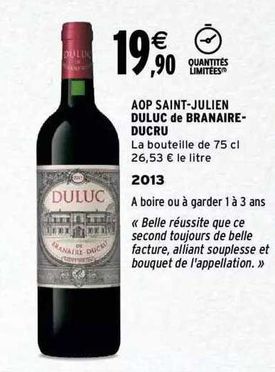 aop saint-julien duluc de branaire-ducru 2013