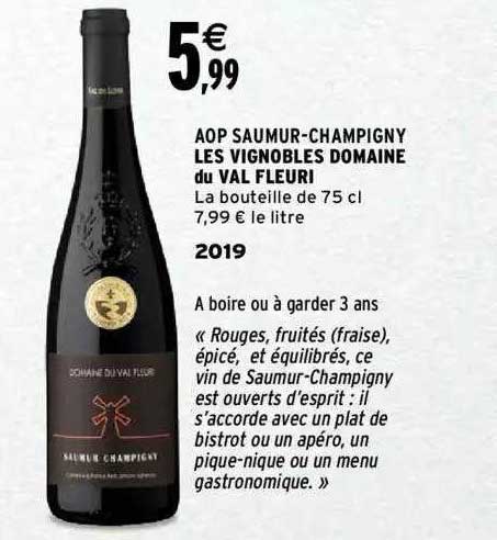 aop saumur-champigny les vignobles domaine du val fleuri 2019