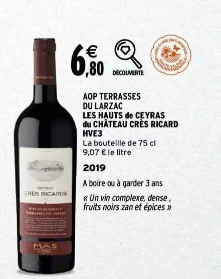 aop terrasses du larzac les hauts de ceyras du château crès ricard hve3 2019