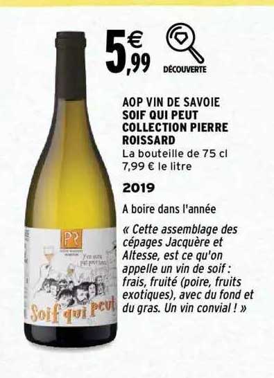 aop vin de savoie soif qui peut collection pierre roissard