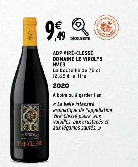 aop viré-clessé domaine le virolys hve3 2020