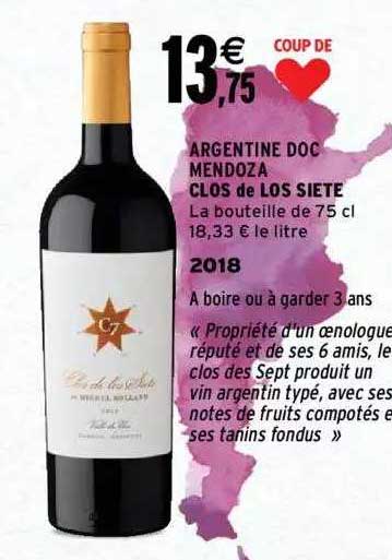 argentine doc mendoza clos de los siete 2018