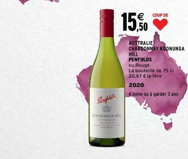 australie chardonnay koonunga hill penfolds 2020
