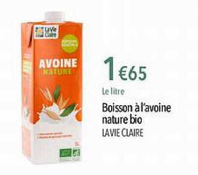 Boisson à L'avoine Nature Bio La Vie Claire