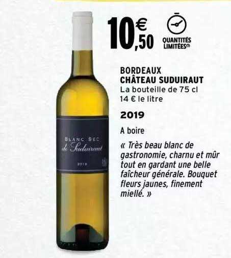 bordeaux château suduiraut 2019