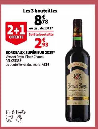 bordeaux supérieur 2019 versant royal pierre chanau