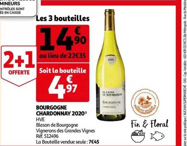 bourgogne chardonnay 2020 hve blason de bourgogne