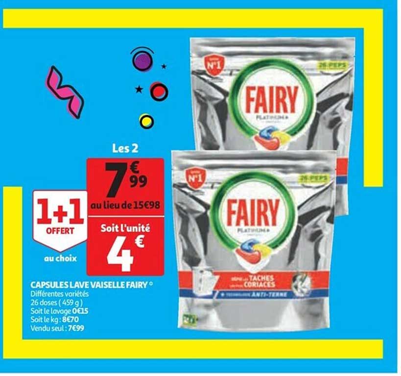 capsules lave vaisselle fairy