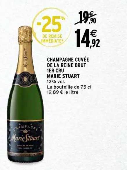 champagne cuvée de la reine brut 1er cru marie stuart