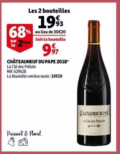 châteauneuf du pape 2018 la clé des prélats