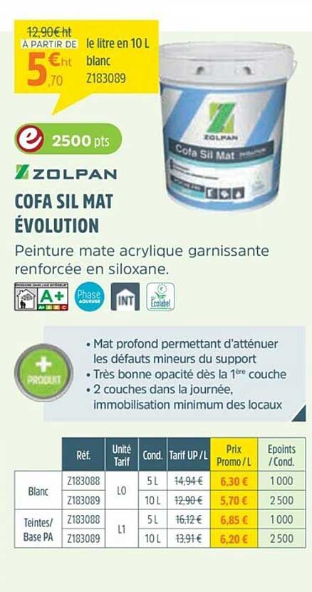 cofa sil mat évolution zolpan