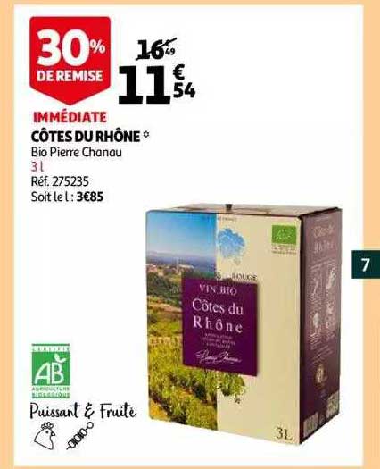 côtes du rhône bio pierre chanau