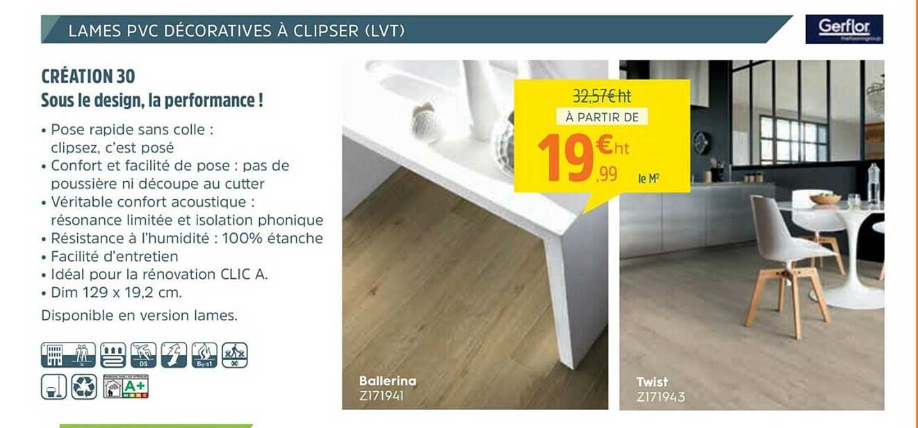 création 30 sous le design, la performance !