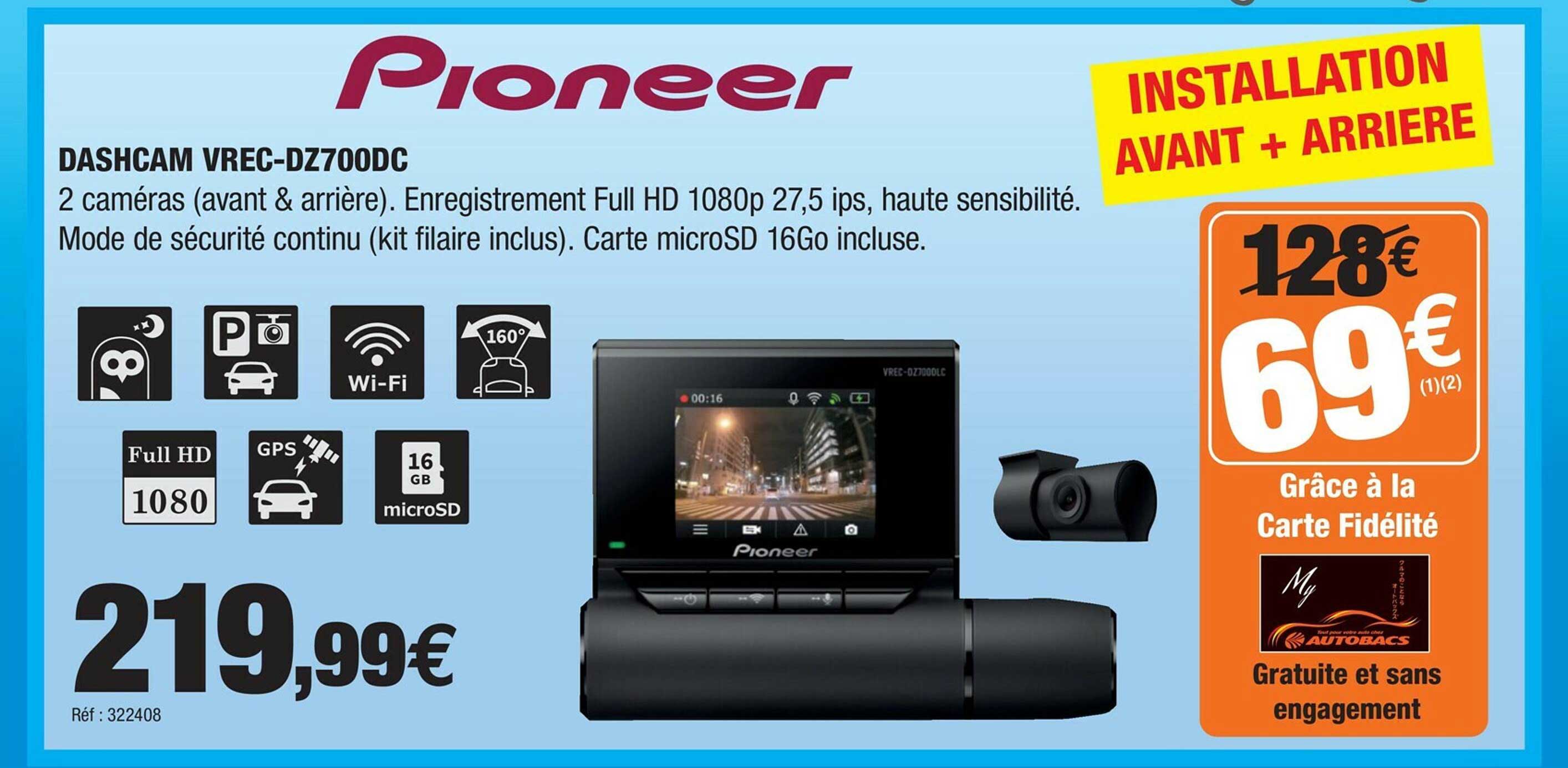 dashcam vrec-dz700dc pioneer