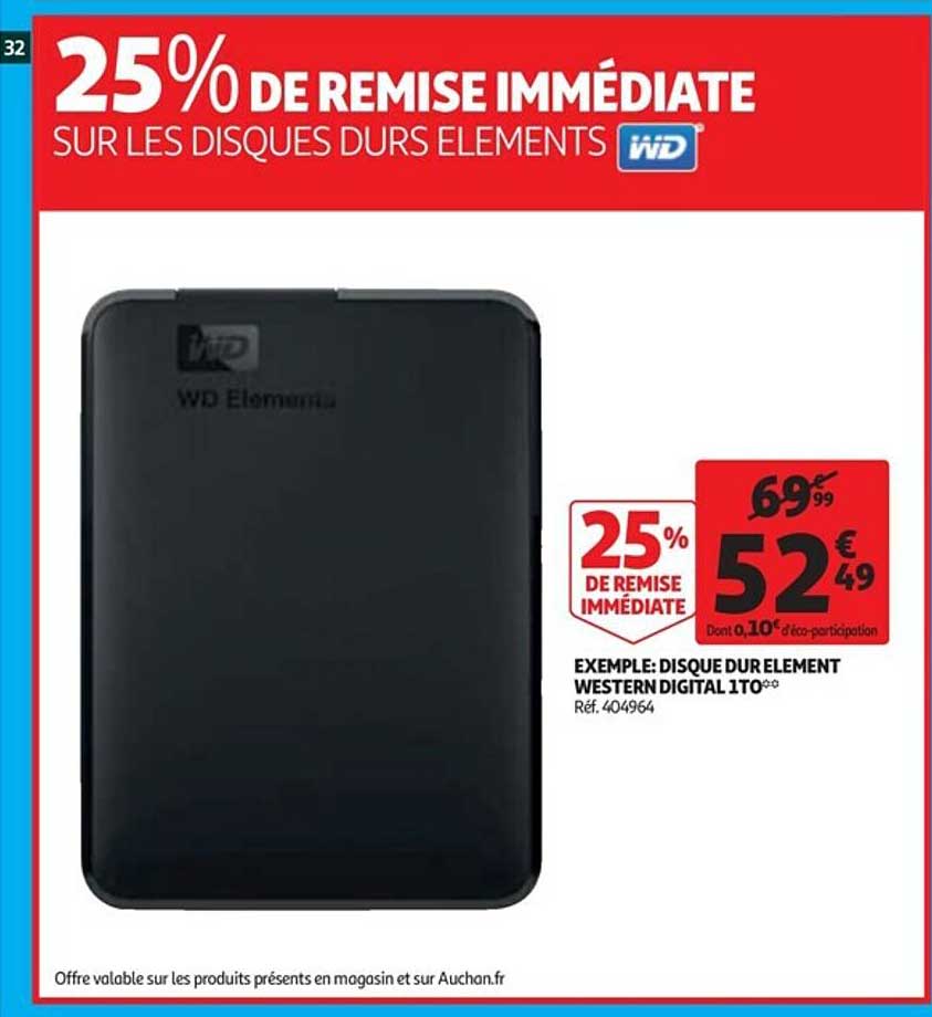disques durs éléments wd : disque dur élément western digital 1to