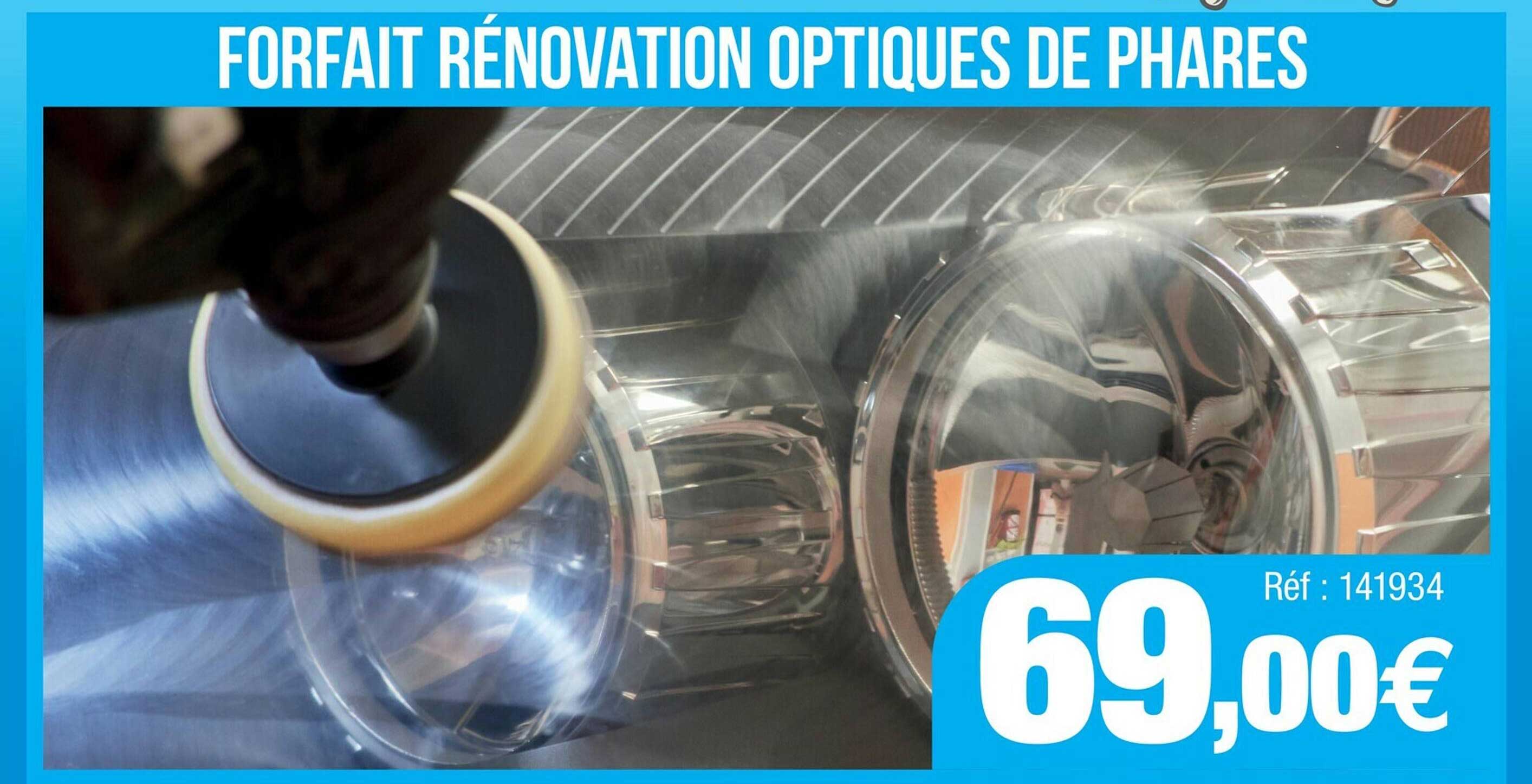 forfait rénovation optiques de phares