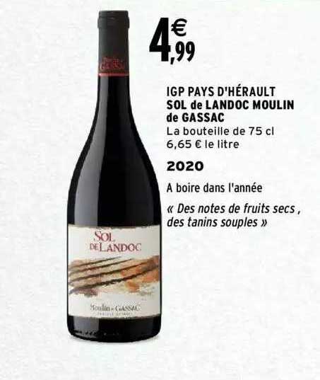 igp pays d'hérault sol de landoc moulin de gassac 2020