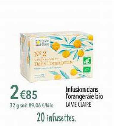infusion dans l'orangeraie bio la vie claire
