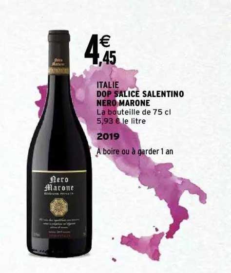 italie dop salice salentino nero marone 2019