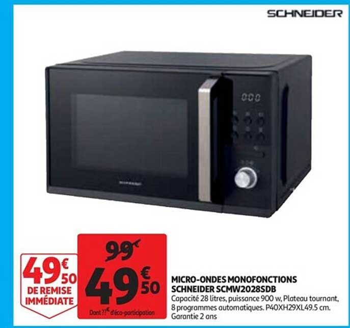 micro-ondes monofonctions schneider scmw2028sdb