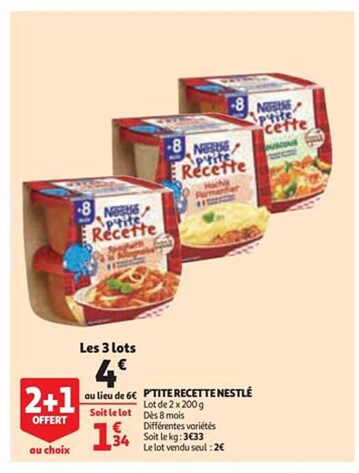 p'tite recette nestlé
